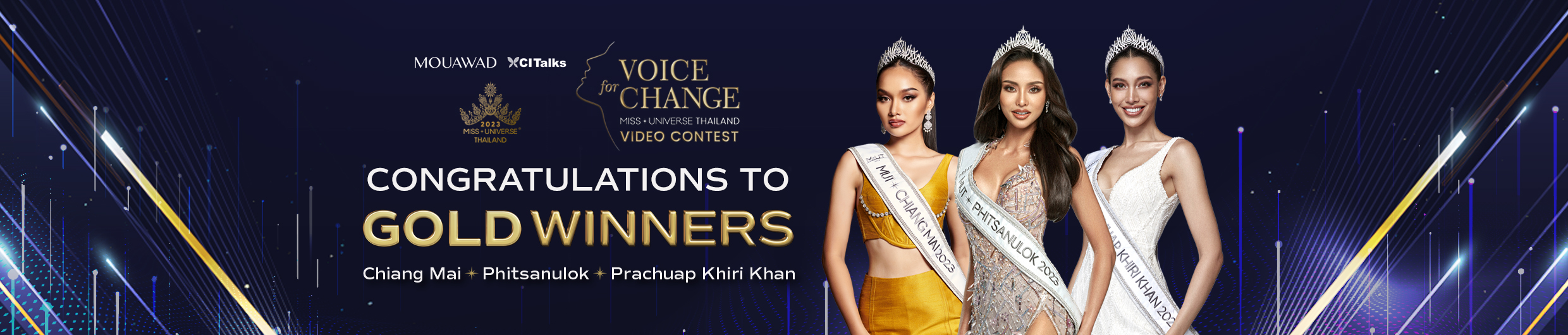 Voice for Change Miss Universe Thailand 2023 Gold Winners